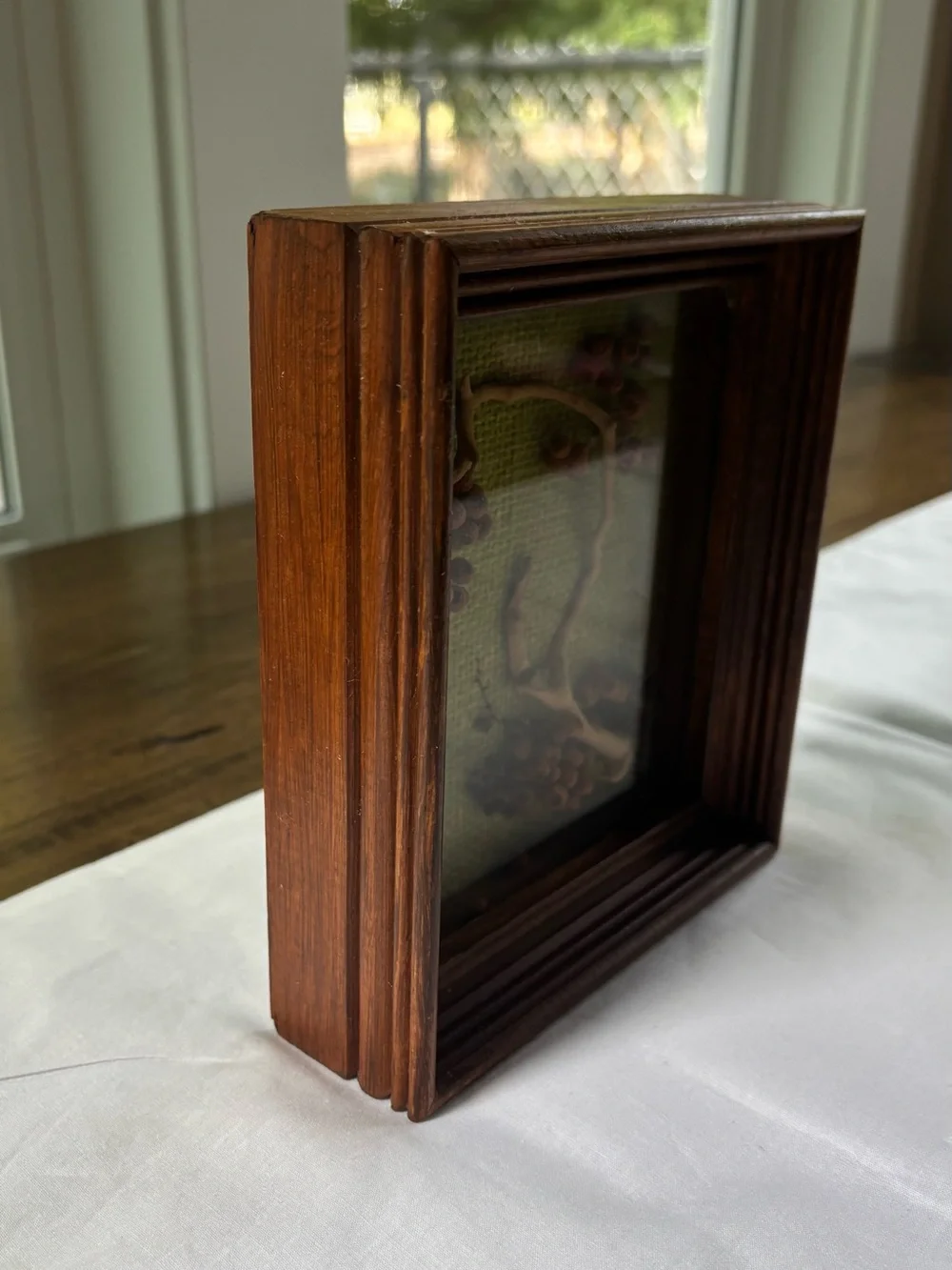 Vintage Wooden 1970’s Shadow Box (keep display or make your own) Folk Art